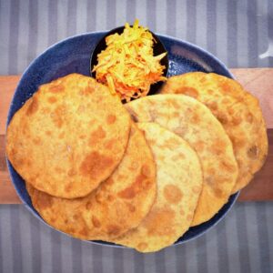 Deep fried beef flat dumpling (1 piece)